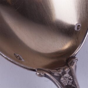 French solid silver serving spoon. — image 4