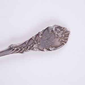 French solid silver serving spoon. — image 5