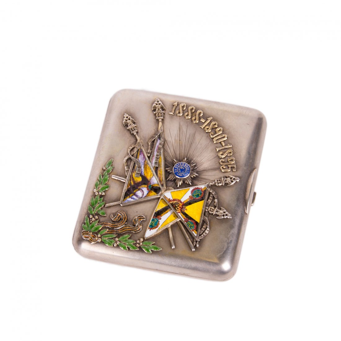Russian silver and picturesque enamel cigarrete case — image 2
