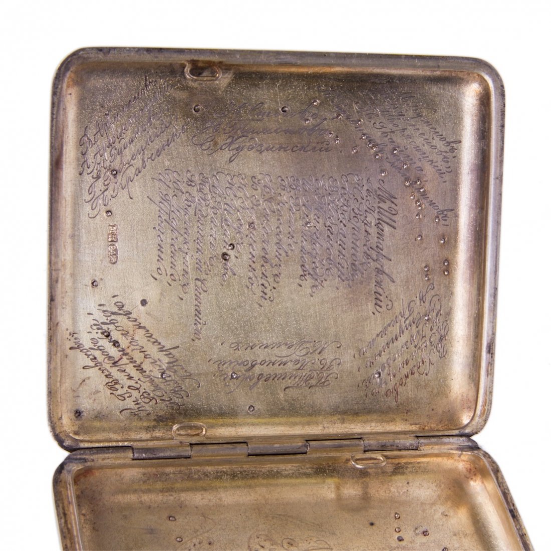 Russian silver and picturesque enamel cigarrete case — image 4