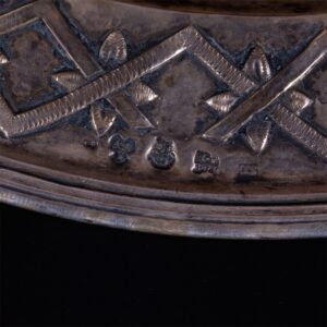 Russian silver presentation platter with millitary — image 3