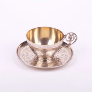Silver the saucer with the cup. French, — image 1