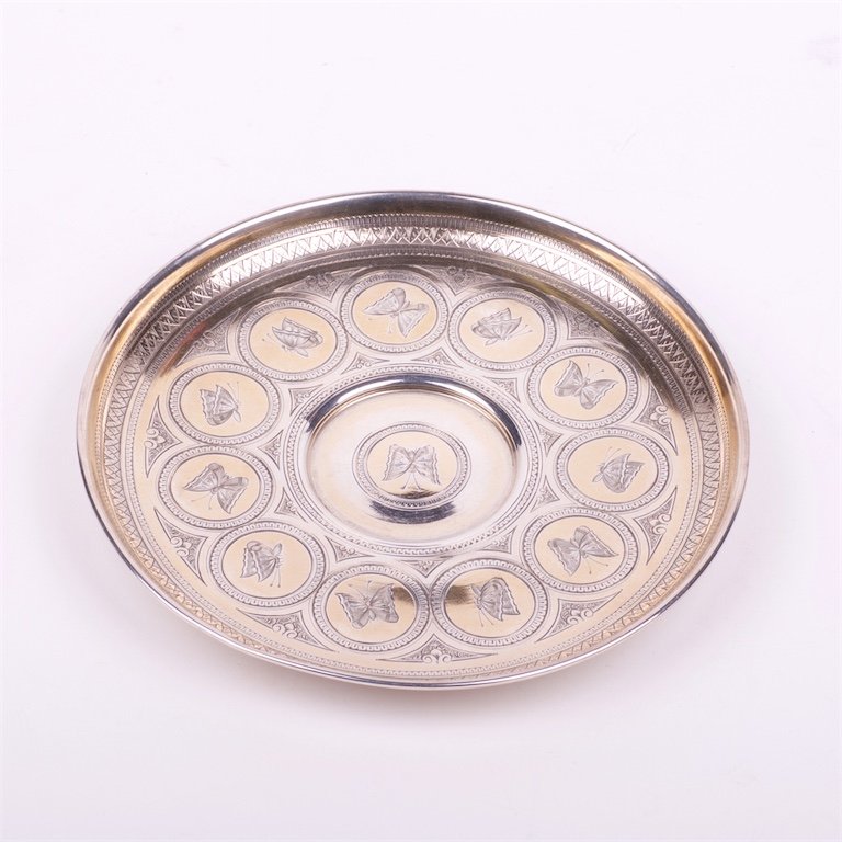 Silver the saucer with the cup. French, — image 2