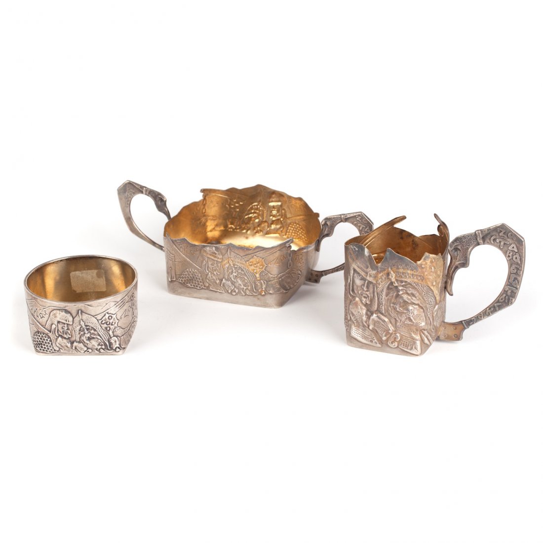 Tea set "Bogatir outpost". Moscow, 1908-1917. — image 1