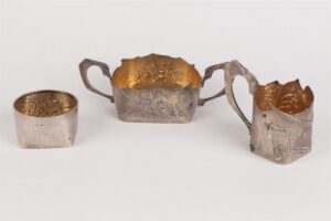 Tea set "Bogatir outpost". Moscow, 1908-1917. — image 2