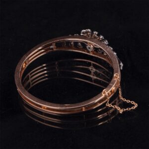 Antique gold,18K bracelet with old diamonds — image 3