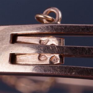 Antique gold,18K bracelet with old diamonds — image 4