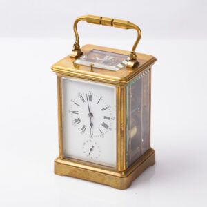 Carriage clock with repeater with nice leather box. — image 3