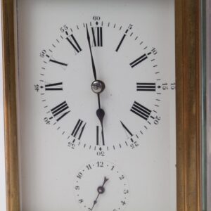 Carriage clock with repeater with nice leather box. — image 5