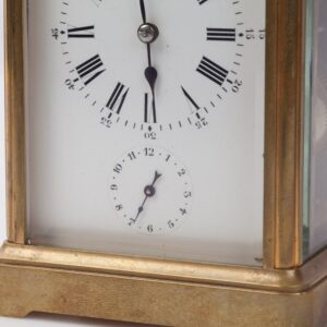 Carriage clock with repeater with nice leather box. — image 6