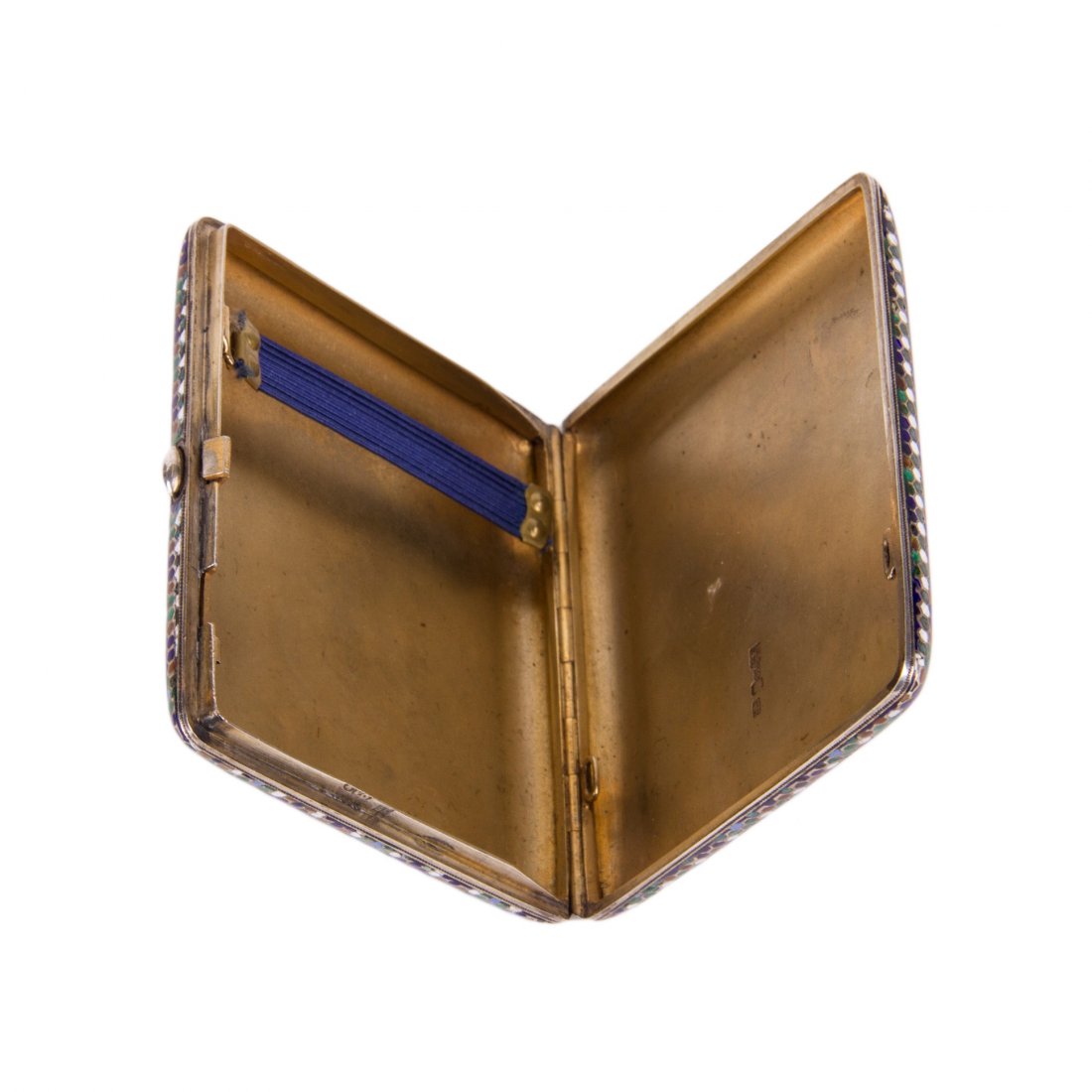 Russian silver and cloisonne enamel cigarette case — image 3