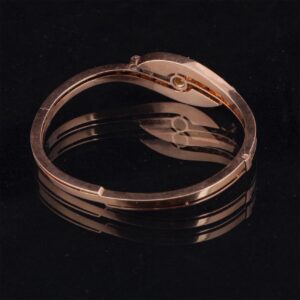 Antique gold bracelet with diamonds and garnet — image 3
