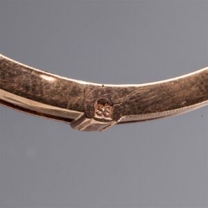 Antique gold bracelet with diamonds and garnet — image 4