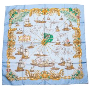 Hermes "Voiles de Lumière" silk scarf. 1995 — image 1