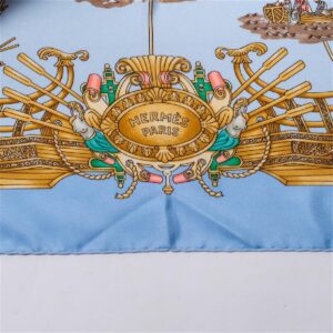 Hermes "Voiles de Lumière" silk scarf. 1995 — image 3