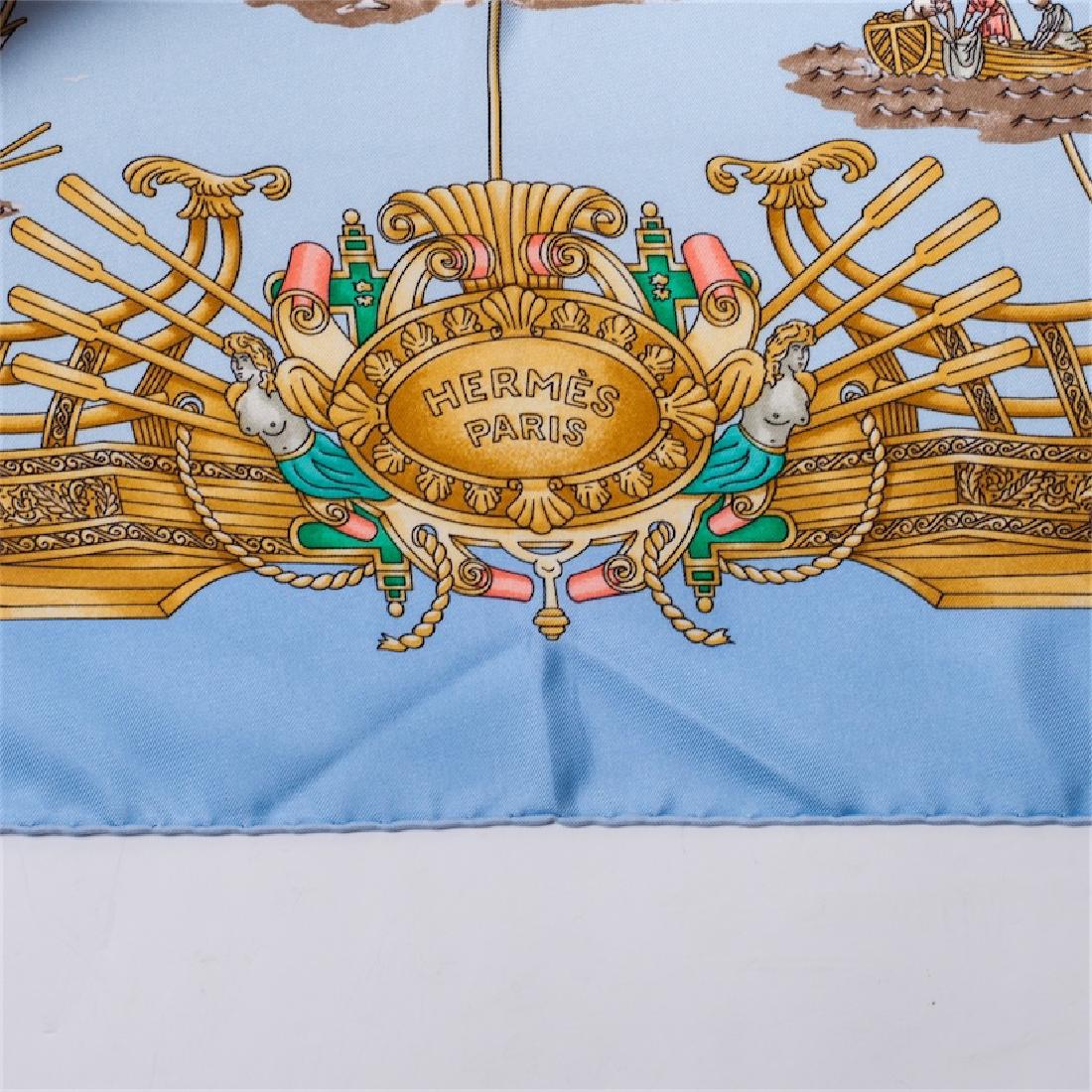 Hermes "Voiles de Lumière" silk scarf. 1995 — image 3