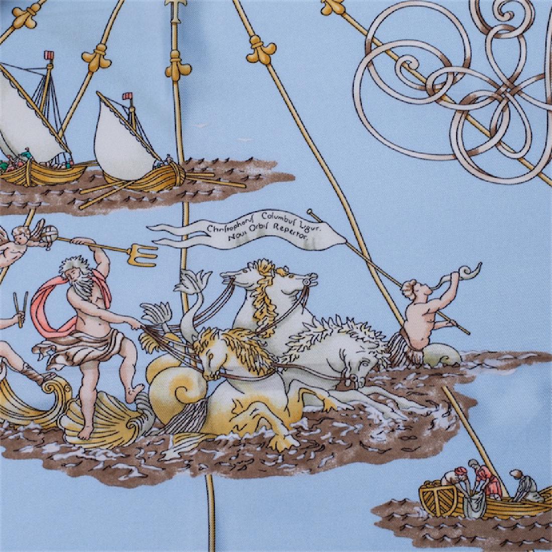 Hermes "Voiles de Lumière" silk scarf. 1995 — image 4