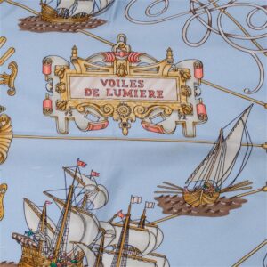 Hermes "Voiles de Lumière" silk scarf. 1995 — image 5