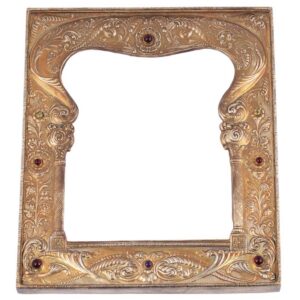 Massive Russian gem-set and silver-gilt icon riza — image 1