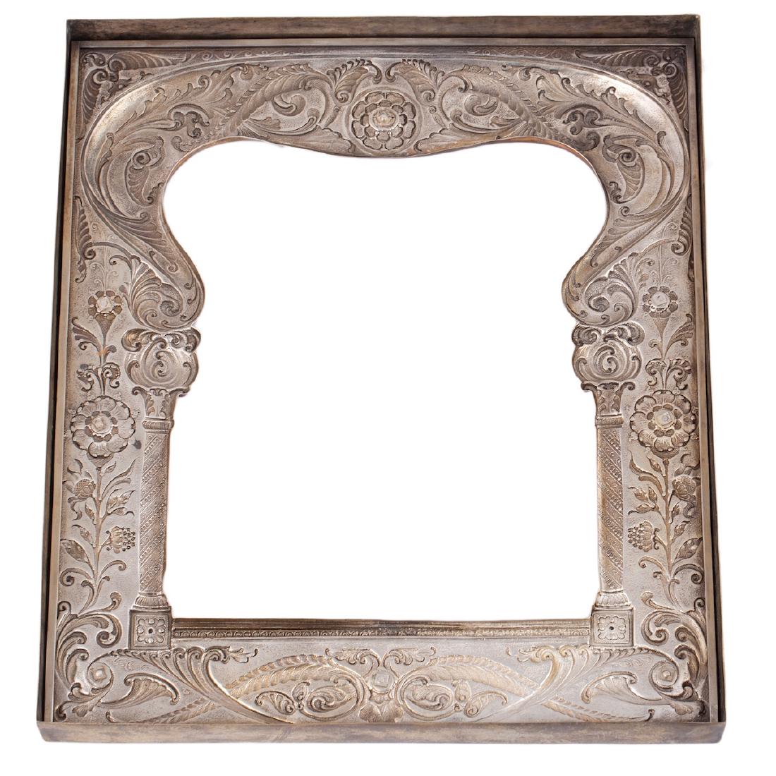 Massive Russian gem-set and silver-gilt icon riza — image 4