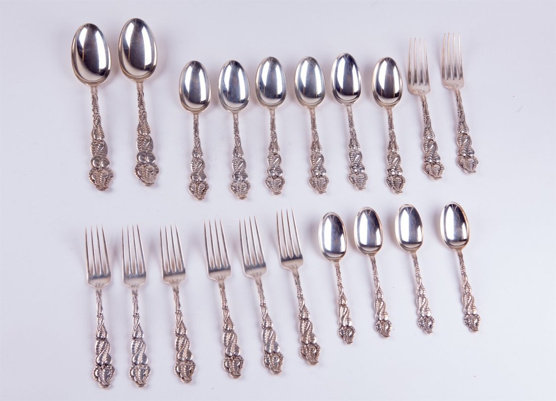 Solind sterling silver set of 20 pieces, Tiffany. — image 1