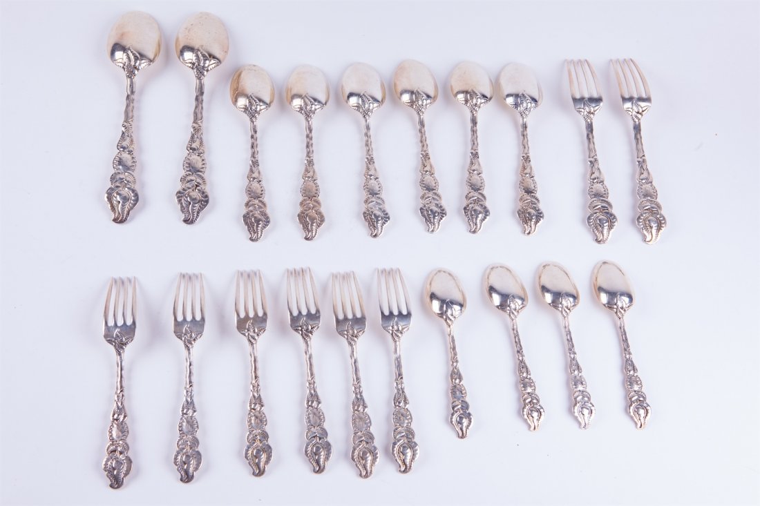 Solind sterling silver set of 20 pieces, Tiffany. — image 2