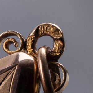 Antique gold medallion with diamonds and demantoids — image 3