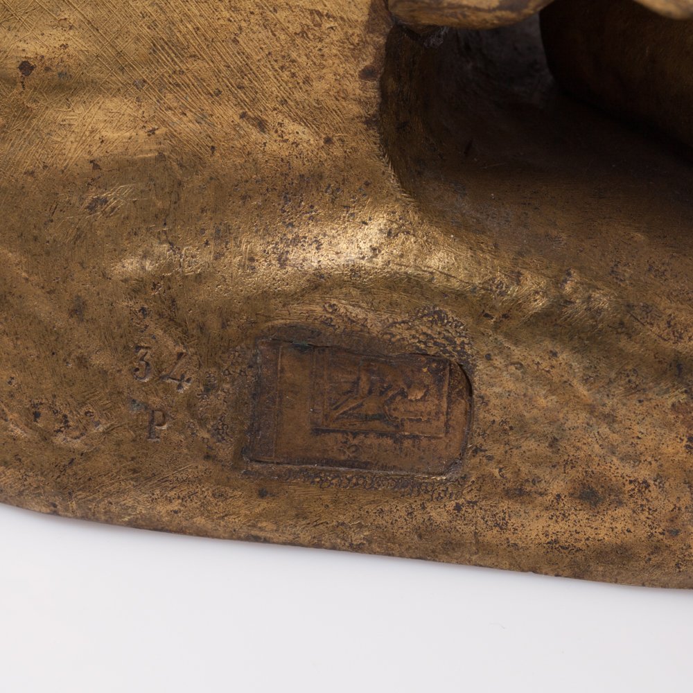 Bronze clock in Jugent style. — image 6