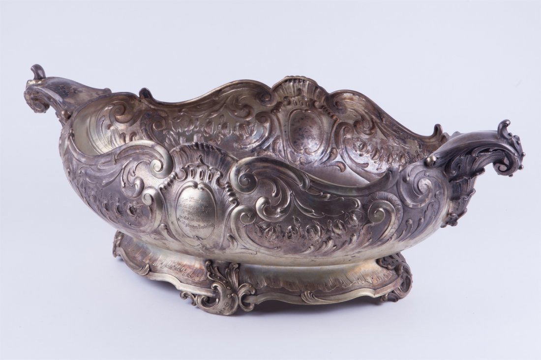 Huge solid silver fruit bowl. — image 1
