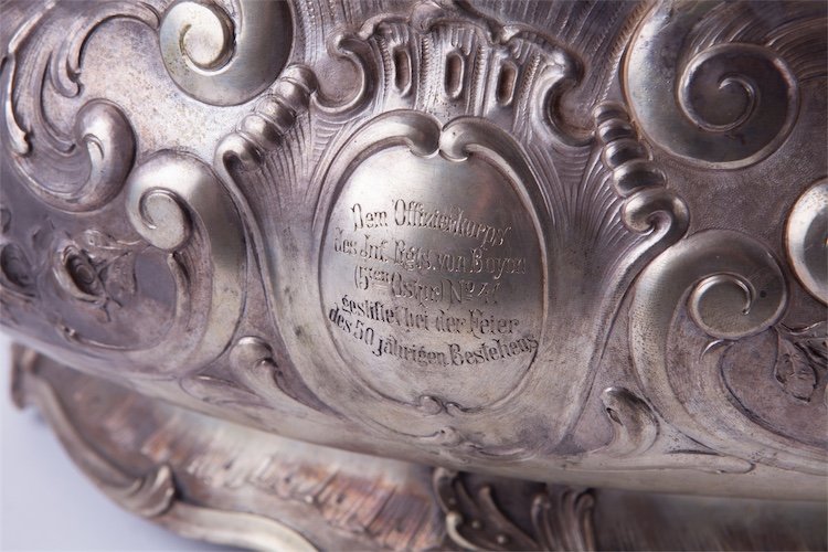 Huge solid silver fruit bowl. — image 2