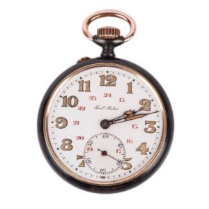 "Paul Buhre" pocket watch in gunmetal case — image 1