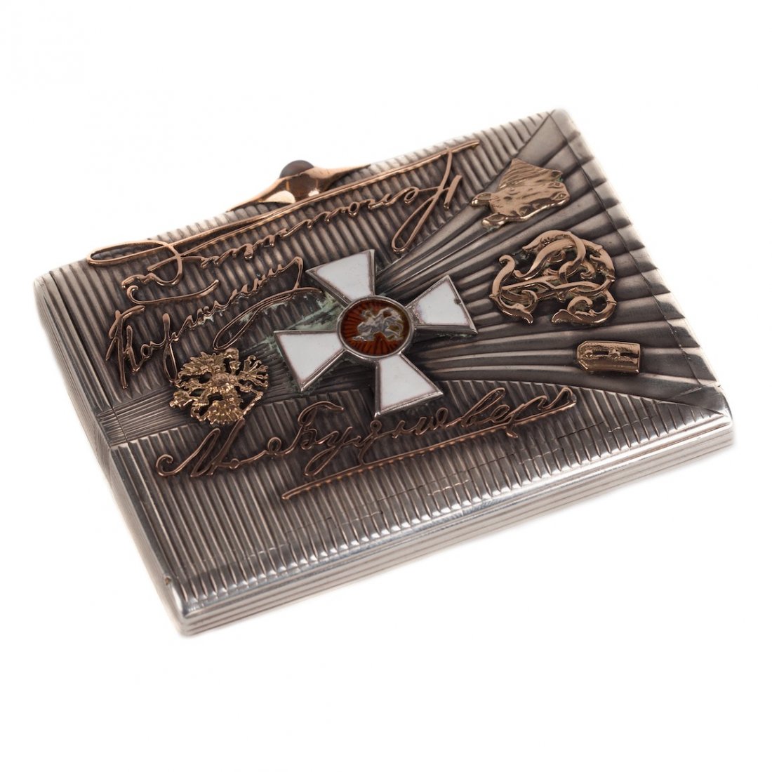 Silver cigarette case. Moscow, 1899-1908. — image 1