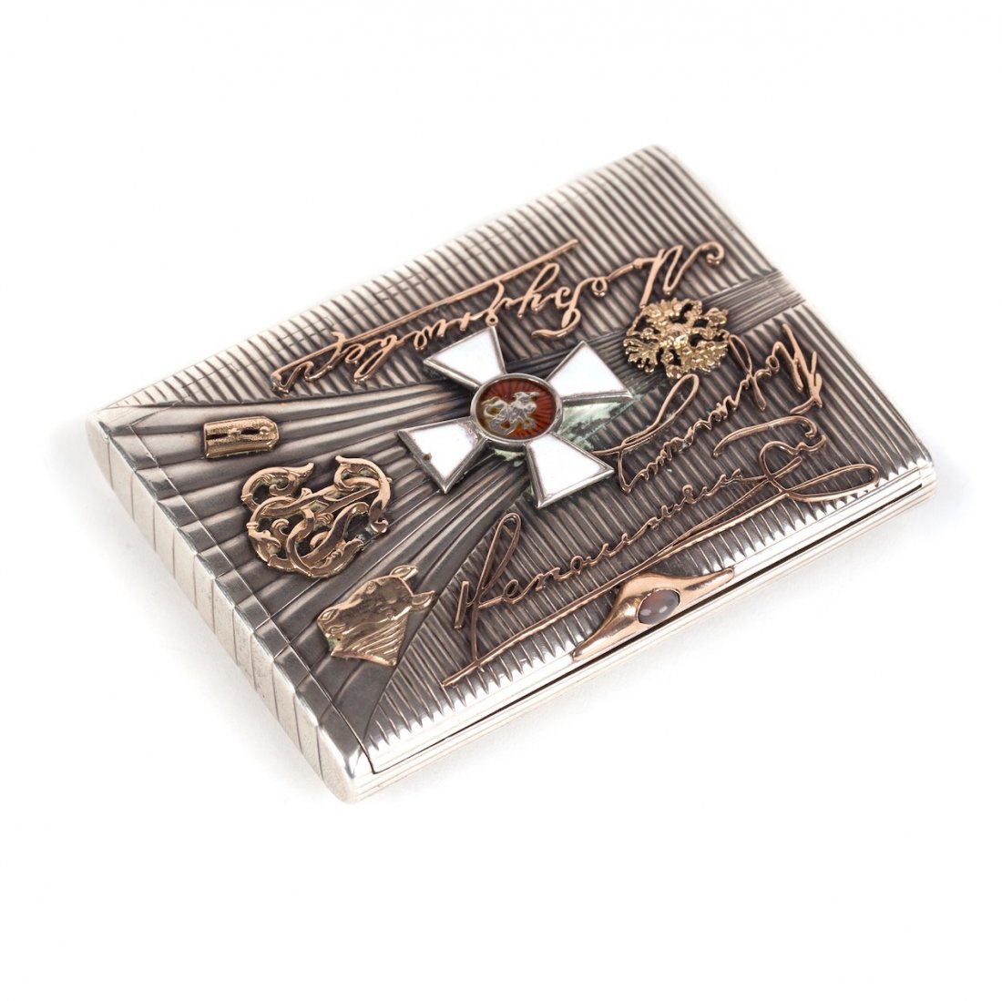 Silver cigarette case. Moscow, 1899-1908. — image 2