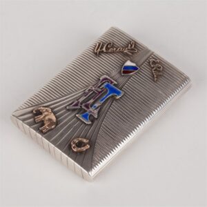 Silver cigarette case. Moscow, 1899-1908. — image 3