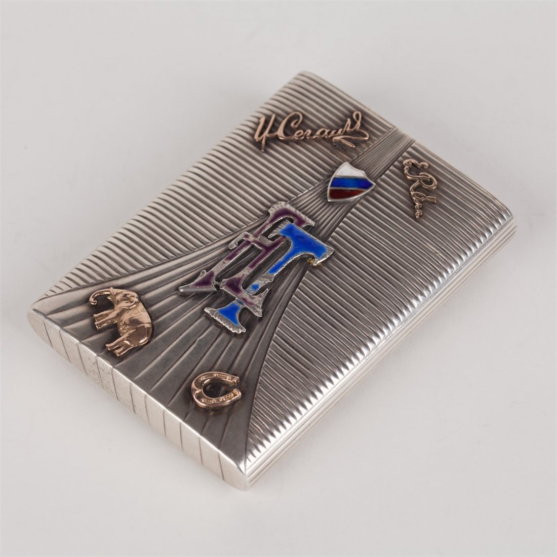 Silver cigarette case. Moscow, 1899-1908. — image 3