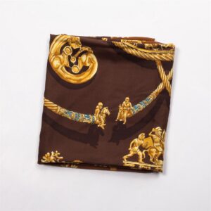 Hermes "Les cavaliers d'or" silk scarf. 1991. — image 2