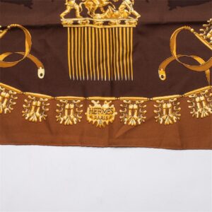 Hermes "Les cavaliers d'or" silk scarf. 1991. — image 3