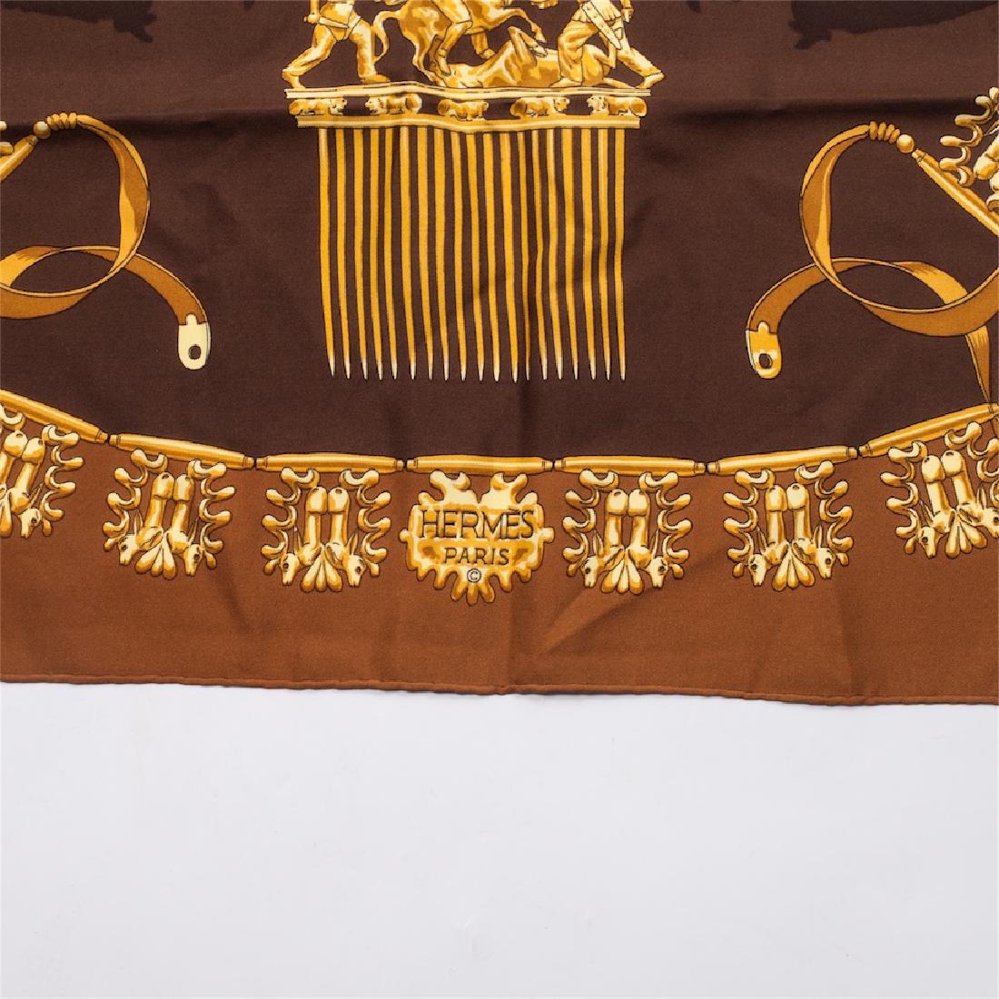 Hermes "Les cavaliers d'or" silk scarf. 1991. — image 3