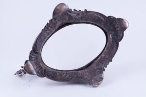 Huge solid silver fruit bowl with glass. — image 5