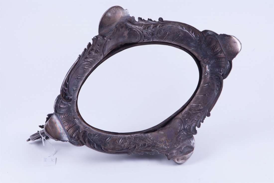 Huge solid silver fruit bowl with glass. — image 5
