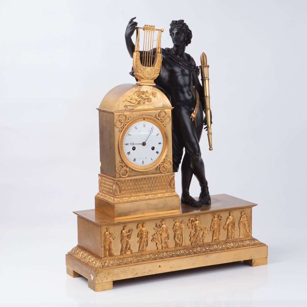 Mantel clock "Thomire". Bronze, gilded. — image 3