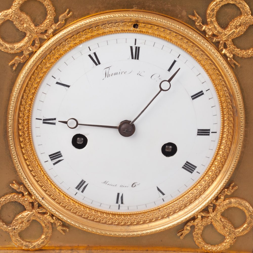 Mantel clock "Thomire". Bronze, gilded. — image 7