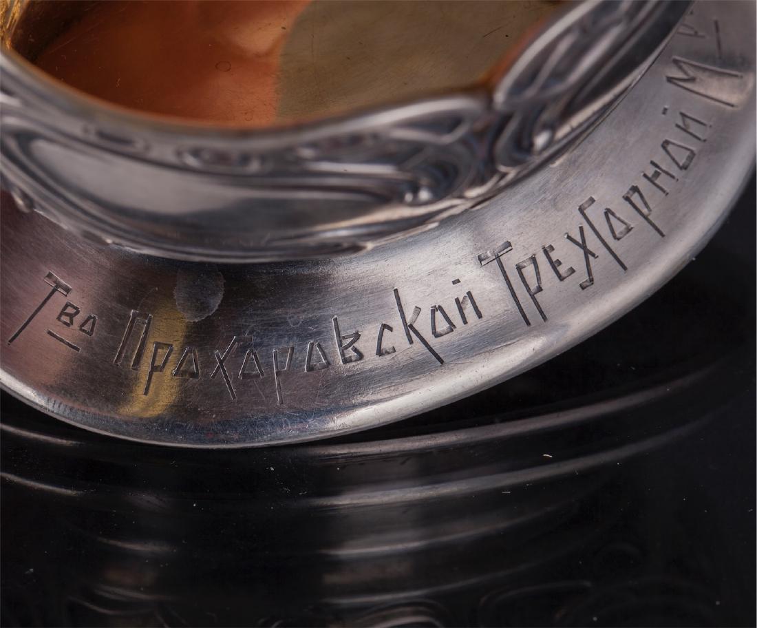 Rare Russian Art Nouveau silver kovsh — image 3