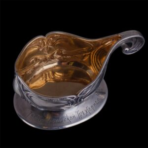 Rare Russian Art Nouveau silver kovsh — image 5