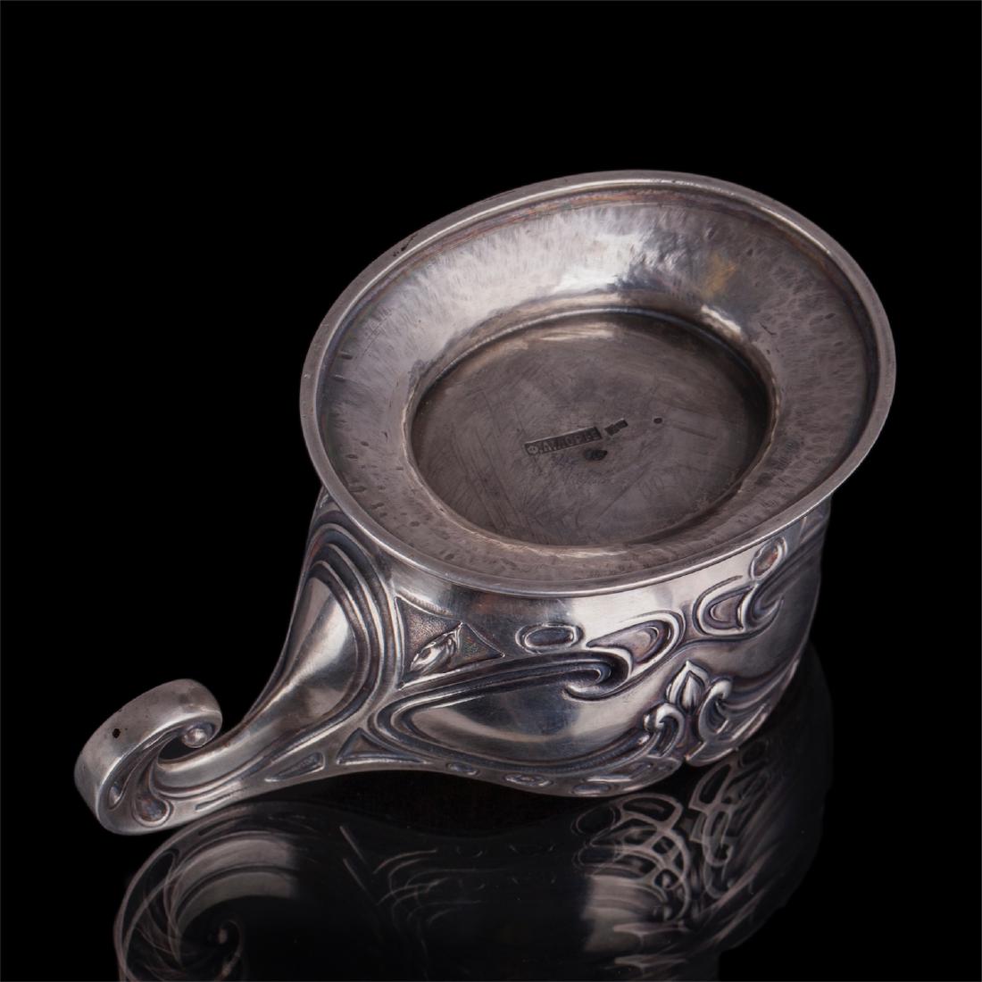 Rare Russian Art Nouveau silver kovsh — image 6
