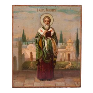 Russian icon of Saint Alexander of Jerusalem — image 1