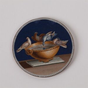 Antique 19th cent Italian Micro-Mosaic of Plinys doves. — image 1