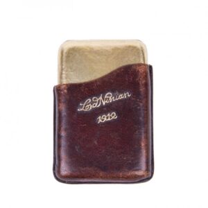 Faberge "samorodok" gold cigarette case in leather case — image 1