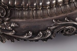 Fruit bowl. Bronze, Silverplated. — image 4