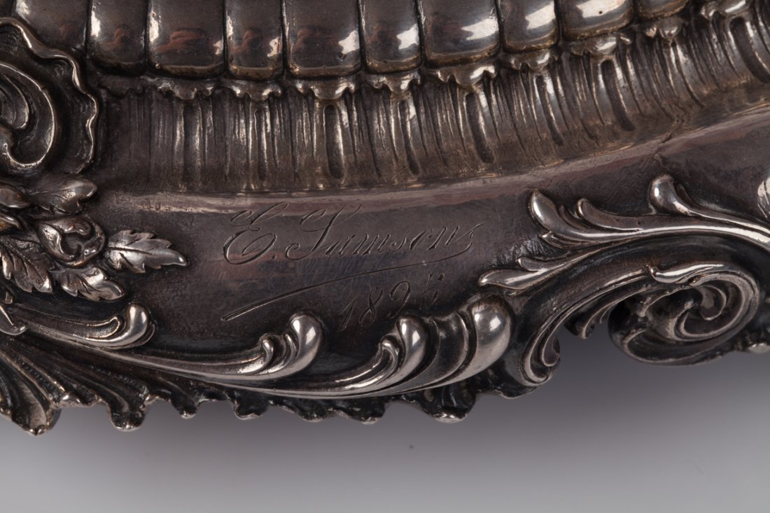 Fruit bowl. Bronze, Silverplated. — image 4